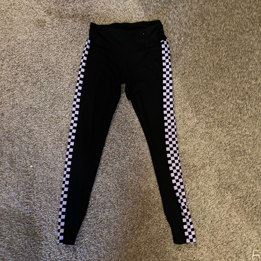 Juniors leggings medium black and purple